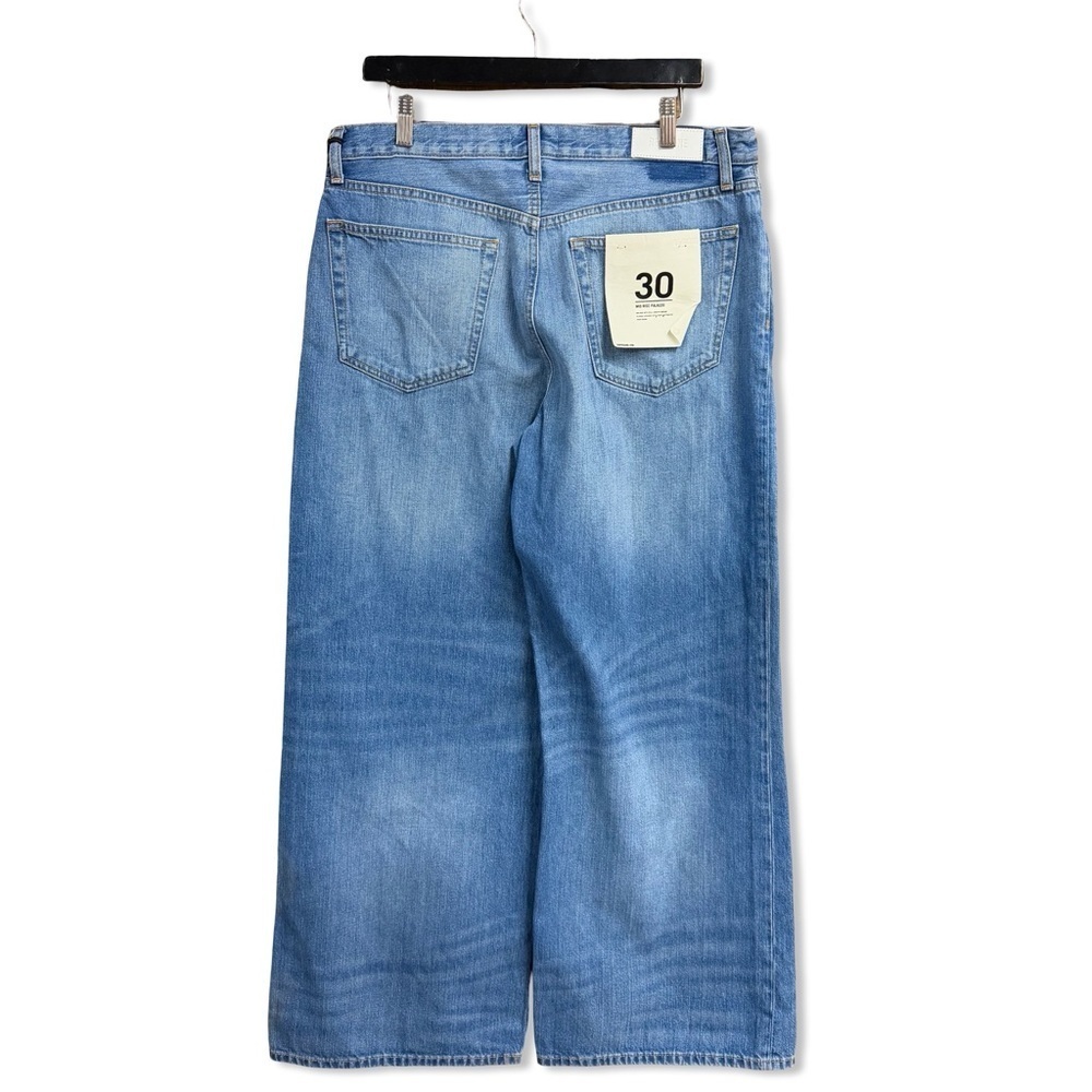 RE/DONE Mid Rise Palazzo Jeans Light Blue Flares wide leg denim $320 sz 30 - Picture 6 of 9